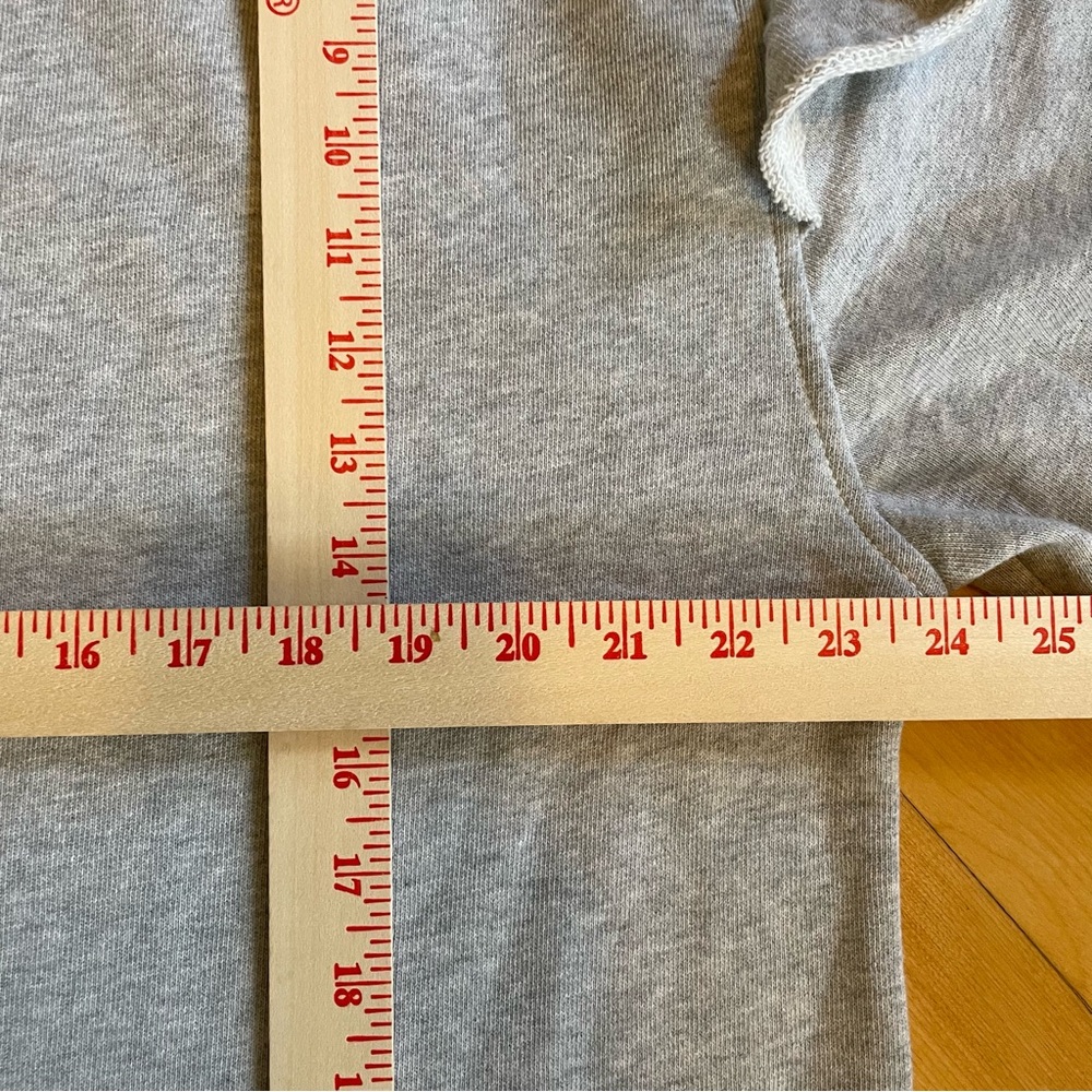 AERIE NWT 2025 Ruffle Sleeve Sweatshirt Raw Edge Neck and Hem Boxy Fit - Picture 11 of 12